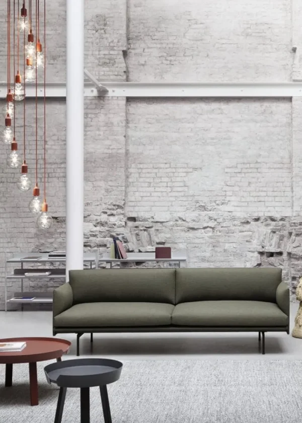 Audo Copenhagen Sofas Und Liegen-Muuto Sofa Outline, 3-Sitzer