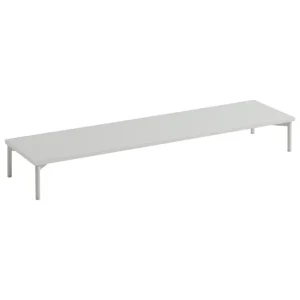 Muuto Regale-Stacked Podest mit Rohrgestell, 131 x 35 x 17 cm, grau