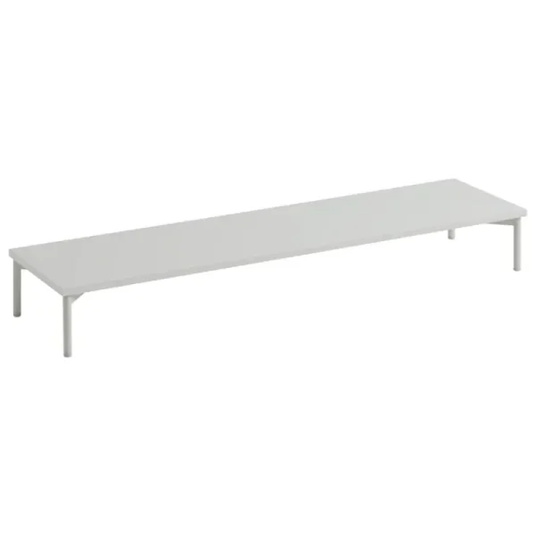 Muuto Regale-Stacked Podest mit Rohrgestell, 131 x 35 x 17 cm, grau