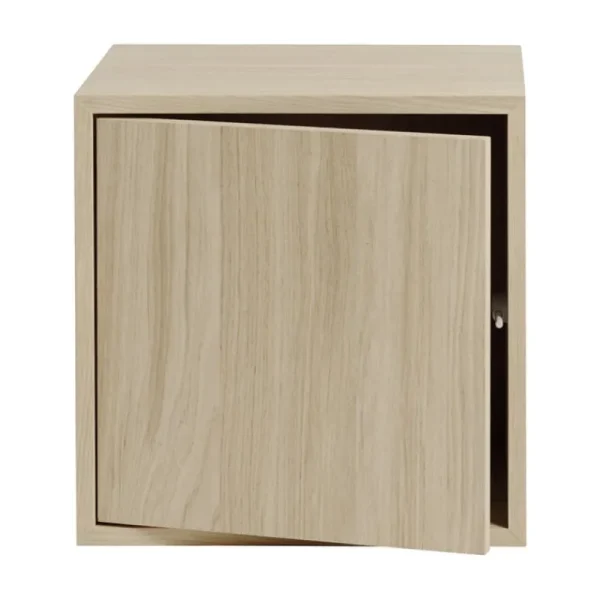 String Furniture Regale-Muuto Stacked Regalmodul mit Tür, mittel, Eiche