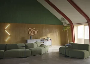Muuto Regale-Stacked Regalmodul mit Tür, mittel, grau