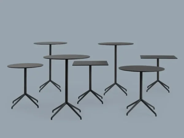 HAY Tische-Muuto Still Cafe Tisch, 75 x 65 cm, schwarz