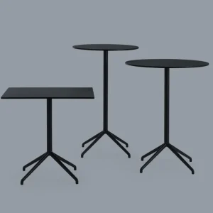 HAY Tische-Muuto Still Cafe Tisch, 75 x 65 cm, schwarz