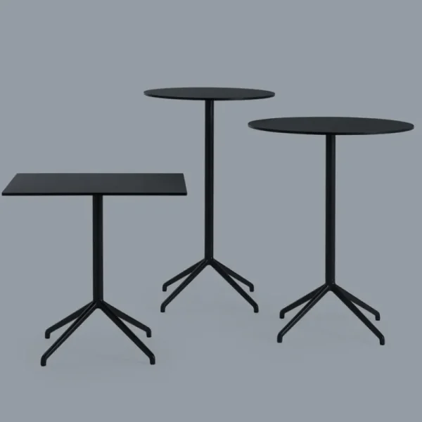 HAY Tische-Muuto Still Cafe Tisch, 75 x 65 cm, schwarz
