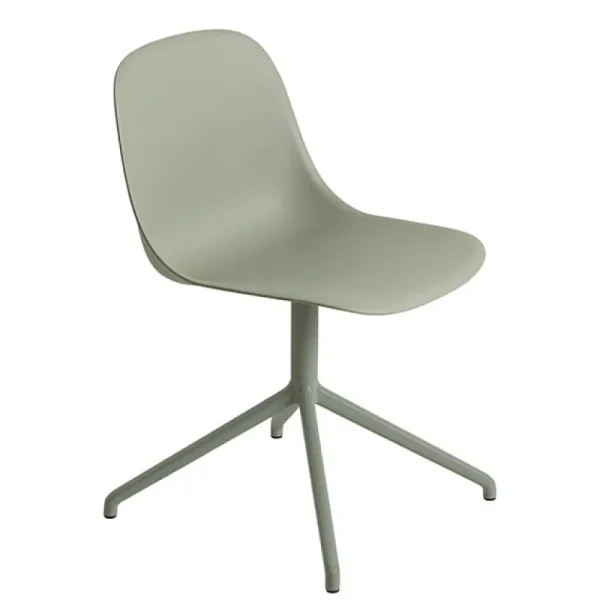 Muuto Bürostühle | Sitzgelegenheiten^Stuhl Fiber, Drehfuß, salbeigrün