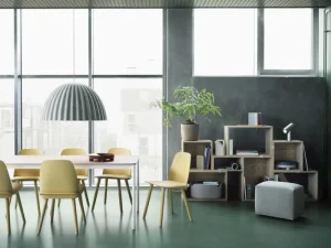 Audo Copenhagen Deckenleuchten-Muuto Under the Bell Pendelleuchte, 82 cm, weiß meliert