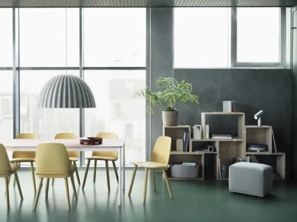 Audo Copenhagen Deckenleuchten-Muuto Under the Bell Pendelleuchte, 82 cm, weiß meliert