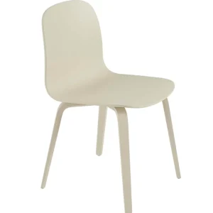 Muuto Sitzgelegenheiten-Visu Stuhl, Holzfuß, sandfarben