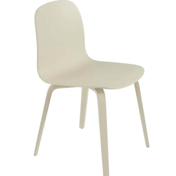 Muuto Sitzgelegenheiten-Visu Stuhl, Holzfuß, sandfarben