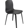 Normann Copenhagen Sitzgelegenheiten-Muuto Visu Stuhl, Holzgestell, schwarz