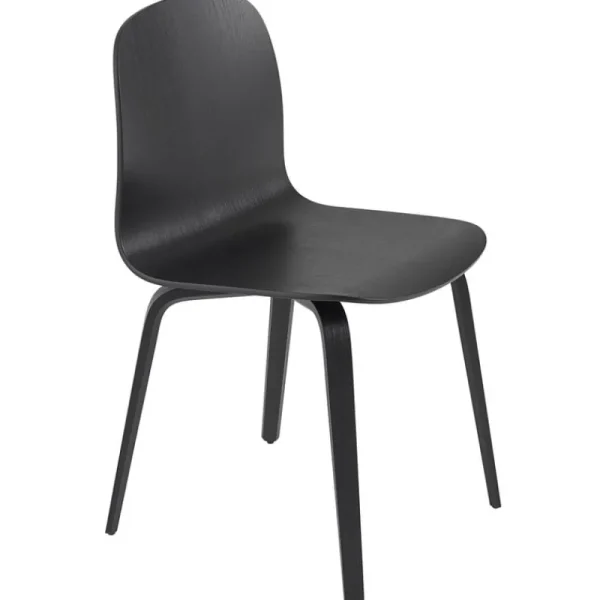 Normann Copenhagen Sitzgelegenheiten-Muuto Visu Stuhl, Holzgestell, schwarz
