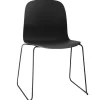 Muuto Sitzgelegenheiten-Visu Stuhl, Kufengestell, schwarz