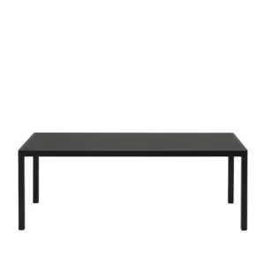 Hartu00f4 Tische-Muuto Workshop Tisch, 200 x 92 cm, Schwarz – schwarzes Linoleum