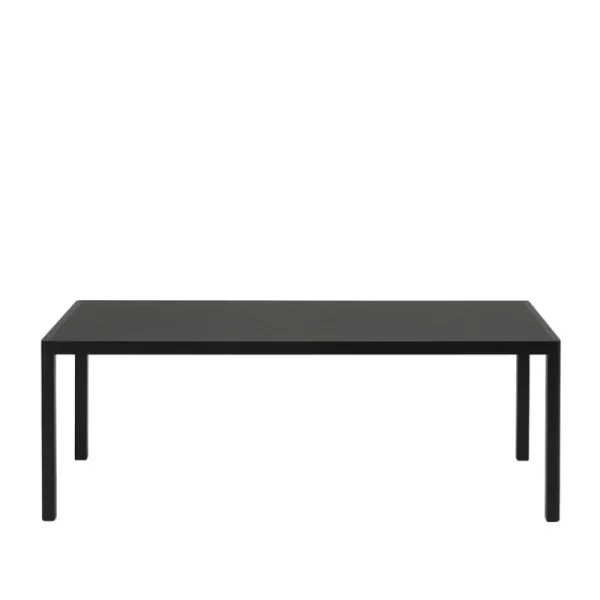 Hartu00f4 Tische-Muuto Workshop Tisch, 200 x 92 cm, Schwarz – schwarzes Linoleum