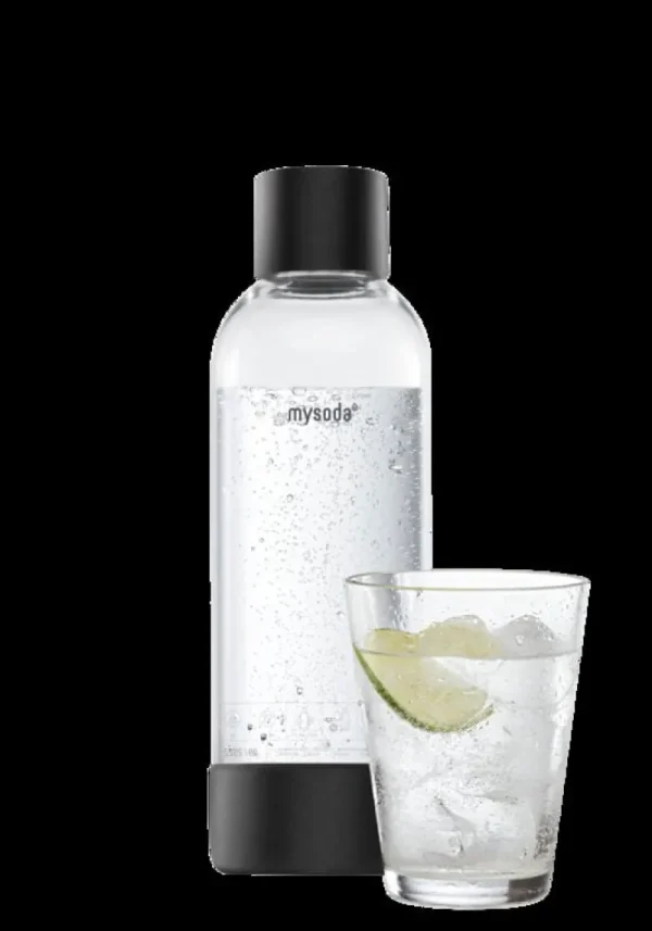 Mysoda Sport- Und Outdoor-produkte | Haushaltsgeräte^Wasserflasche 1 l, 2 Stück, Schwarz