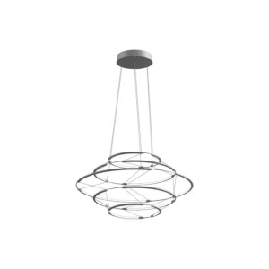 u00d6rsju00f6 Deckenleuchten-Nemo Lighting Drop 5 Pendelleuchte, 2700 K, Satin Silber