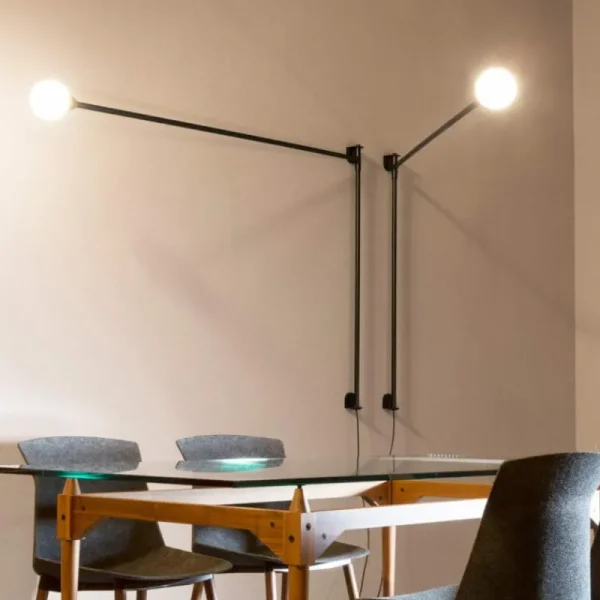 u00d6rsju00f6 Wandleuchten-Nemo Lighting Mini Potence Pivotante Wandleuchte, Grau