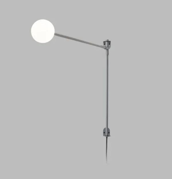 u00d6rsju00f6 Wandleuchten-Nemo Lighting Mini Potence Pivotante Wandleuchte, Grau