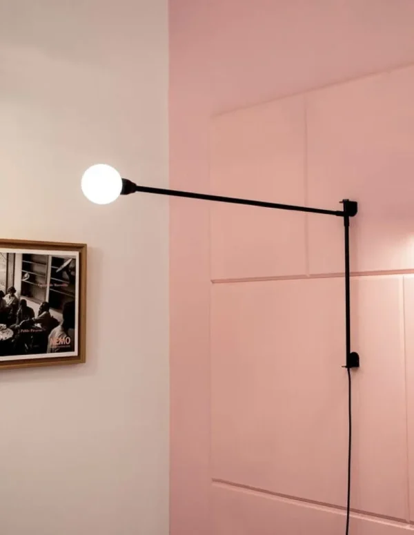 u00d6rsju00f6 Wandleuchten-Nemo Lighting Mini Potence Pivotante Wandleuchte, Grau