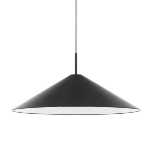 Muuto Deckenleuchten-New Works Brolly Pendelleuchte, 70 cm, schwarz, eloxiert