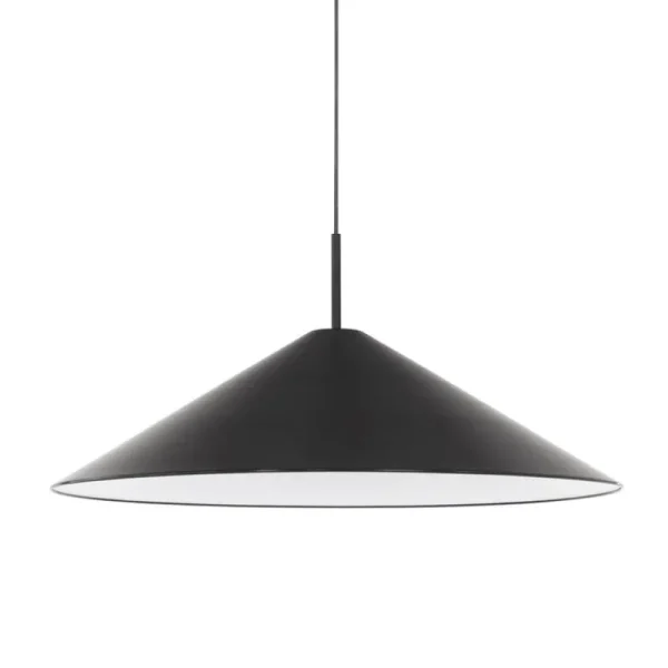 Muuto Deckenleuchten-New Works Brolly Pendelleuchte, 70 cm, schwarz, eloxiert