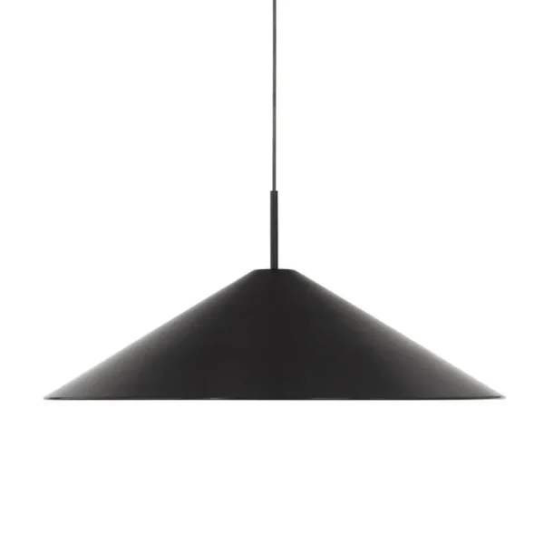 Muuto Deckenleuchten-New Works Brolly Pendelleuchte, 70 cm, schwarz, eloxiert