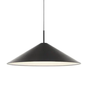 Muuto Deckenleuchten-New Works Brolly Pendelleuchte, 70 cm, schwarz, eloxiert