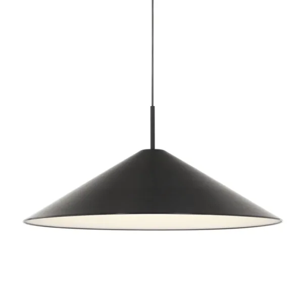 Muuto Deckenleuchten-New Works Brolly Pendelleuchte, 70 cm, schwarz, eloxiert