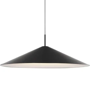 New Works Deckenleuchten-Brolly Pendelleuchte, 90 cm, schwarz, eloxiert