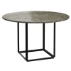 New Works Tische-Florence Esstisch, 120 cm, Schwarz - grauer Marmor