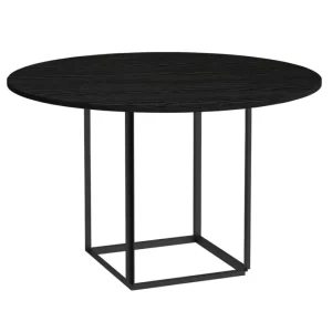 New Works Tische-Florence Esstisch, 120 cm, Schwarz - Esche schwarz gebeizt