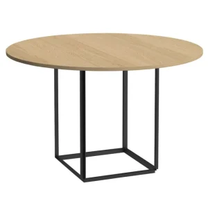 New Works Tische-Florence Esstisch, 120 cm, Schwarz - Eiche geölt