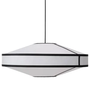 Woud Deckenleuchten-New Works Kite Pendelleuchte, 75 cm, weiß - schwarz