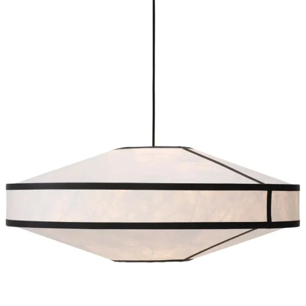Woud Deckenleuchten-New Works Kite Pendelleuchte, 75 cm, weiß - schwarz
