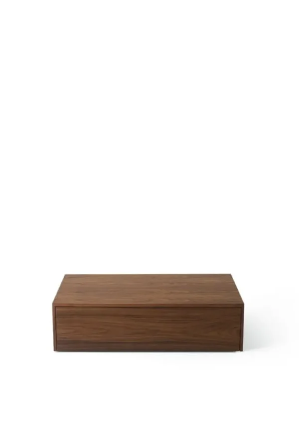 Muuto Tische-New Works Mass High Couchtisch mit Schublade, Nussbaum