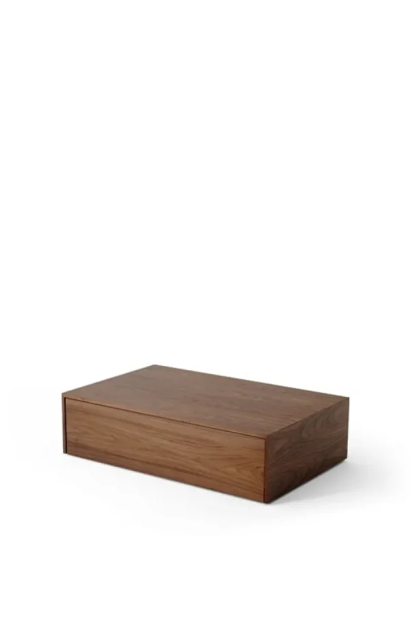 Muuto Tische-New Works Mass High Couchtisch mit Schublade, Nussbaum