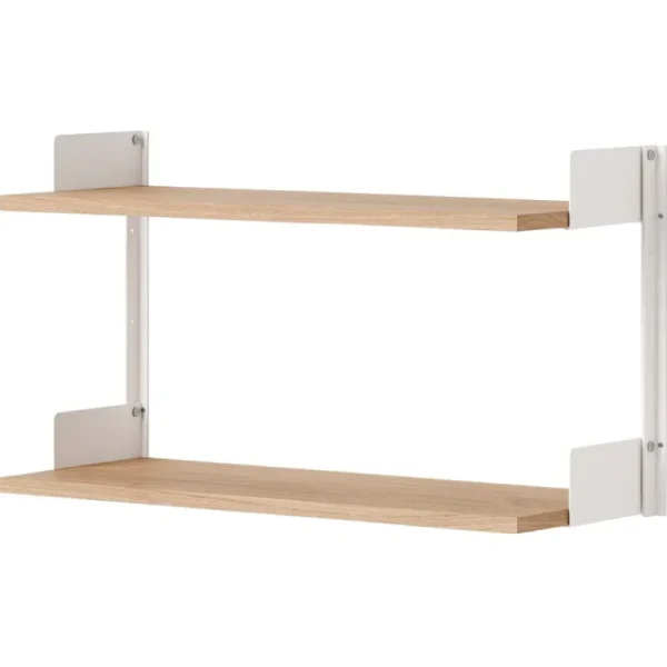 Montana Furniture Regale-New Works New Works Wall Regal, 450, Eiche - Weiß