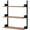 Montana Furniture Regale-New Works New Works Wall Regal, 900, Walnuss - Schwarz