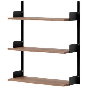 Montana Furniture Regale-New Works New Works Wall Regal, 900, Walnuss - Schwarz