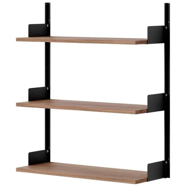 Montana Furniture Regale-New Works New Works Wall Regal, 900, Walnuss - Schwarz