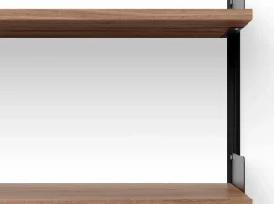 New Works Regale-Wall Regal, 450, Walnuss - Schwarz