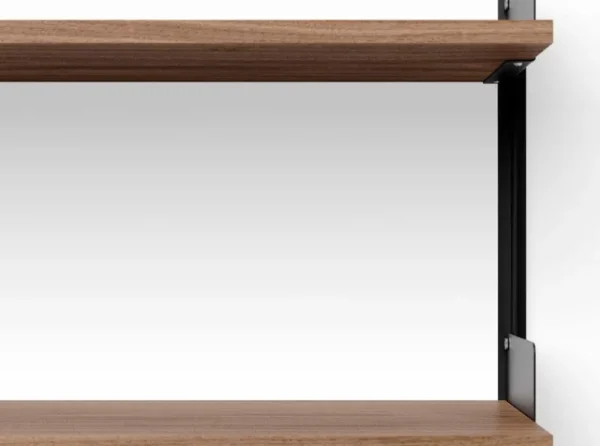 New Works Regale-Wall Regal, 450, Walnuss - Schwarz