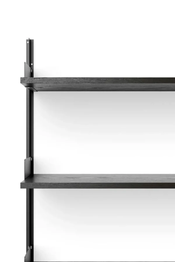 New Works Regale-Wall Regal, 900, Esche schwarz - Schwarz