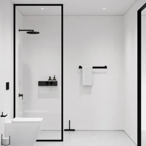 Nichba Badezimmeraccessoires^Duschabstreifer, Schwarz