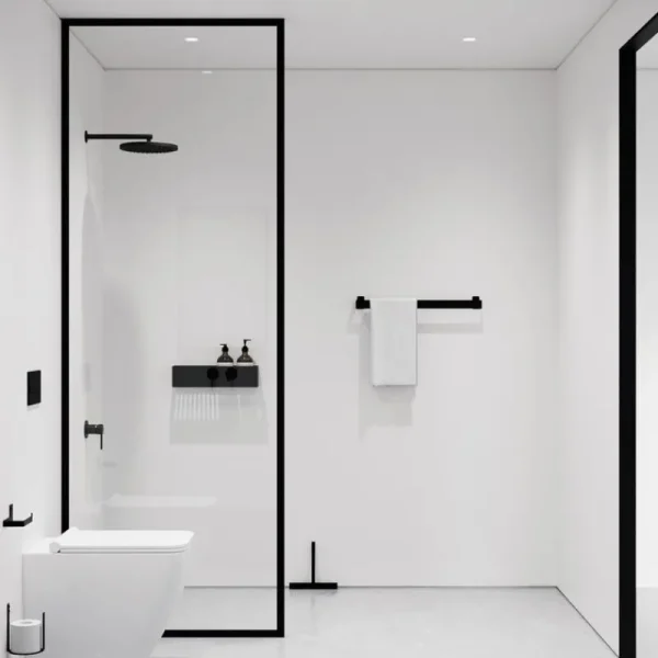 Nichba Badezimmeraccessoires^Duschabstreifer, Schwarz