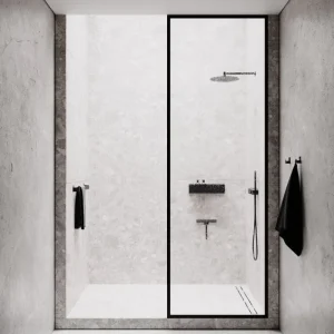 Nichba Badezimmeraccessoires^Duschabstreifer, Schwarz