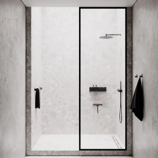 Nichba Badezimmeraccessoires^Duschabstreifer, Schwarz