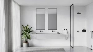 Nichba Badezimmeraccessoires^Duschabstreifer, Schwarz