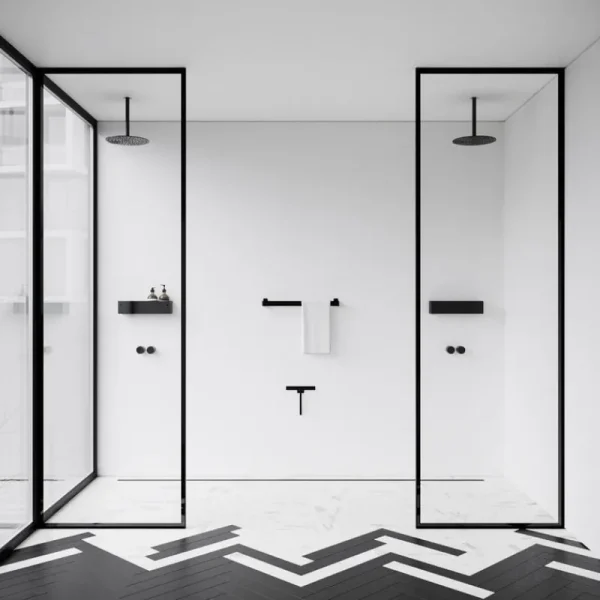 Nichba Badezimmeraccessoires^Duschabstreifer, Schwarz