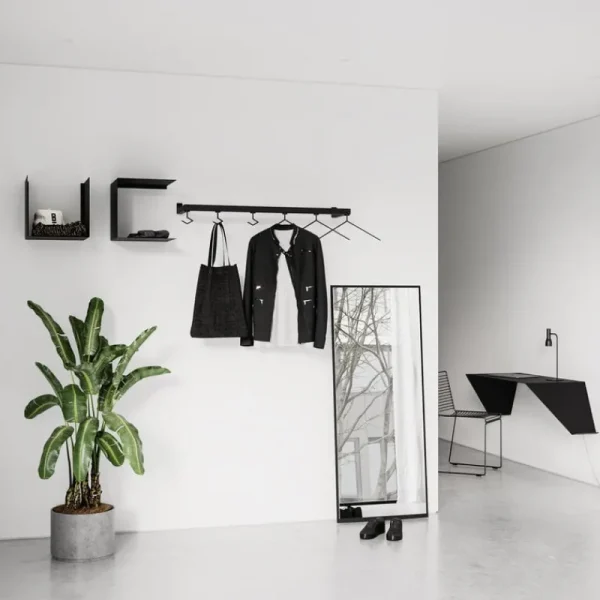 Nichba Garderoben Und Kleiderbügel^HangSys Aufhängesystem, mittel, Schwarz